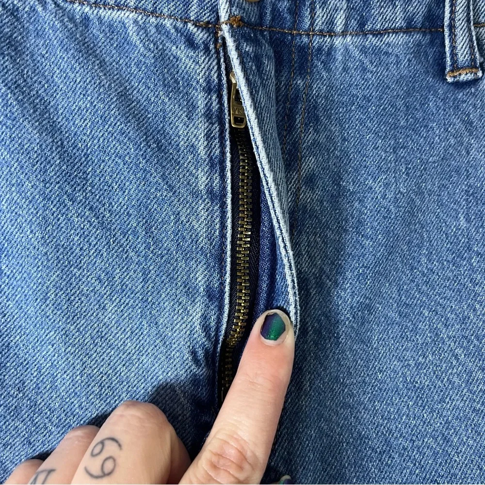 Madewell Wide Sweep Denim Trousers in Rigid Java Wash 100% Cotton - Picture 6 of 15